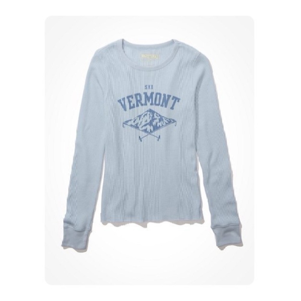 American Eagle | Vermont Ski Waffle Knit Shirt